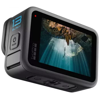 Veiksmo kamera GoPro HERO13 Black rinkinys — 5.3K itin didelė raiška, 27,6 MP CMOS, 240 kadrų/s, 2,27 colio LCD, 2x skaitmeninis priartinimas, stereo WAV garsas