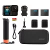 Veiksmo kamera GoPro HERO13 Black rinkinys — 5.3K itin didelė raiška, 27,6 MP CMOS, 240 kadrų/s, 2,27 colio LCD, 2x skaitmeninis priartinimas, stereo WAV garsas