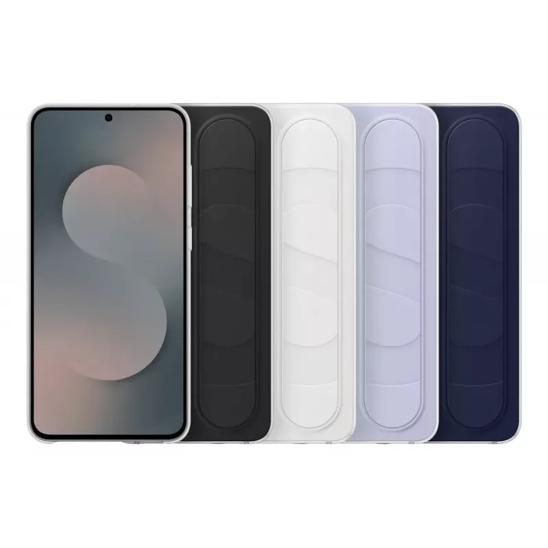 Stovintis rankenos dėklas Samsung Galaxy S25 FE — Dangtelis, tamsiai mėlynas, 17 cm (6,7 col.) ekranui, stalinis stovas