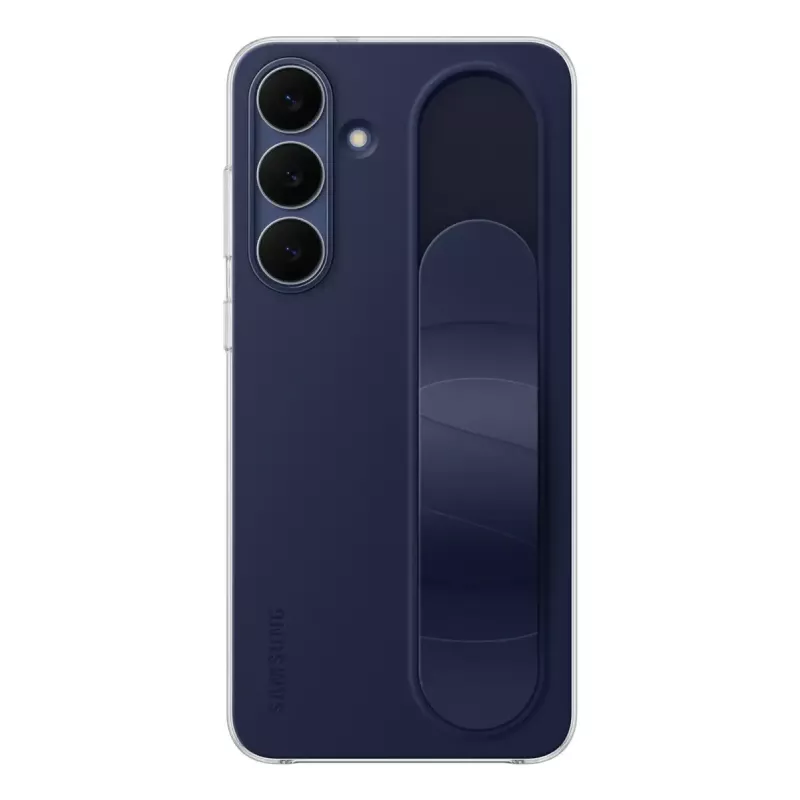 Stovintis rankenos dėklas Samsung Galaxy S25 FE — Dangtelis, tamsiai mėlynas, 17 cm (6,7 col.) ekranui, stalinis stovas