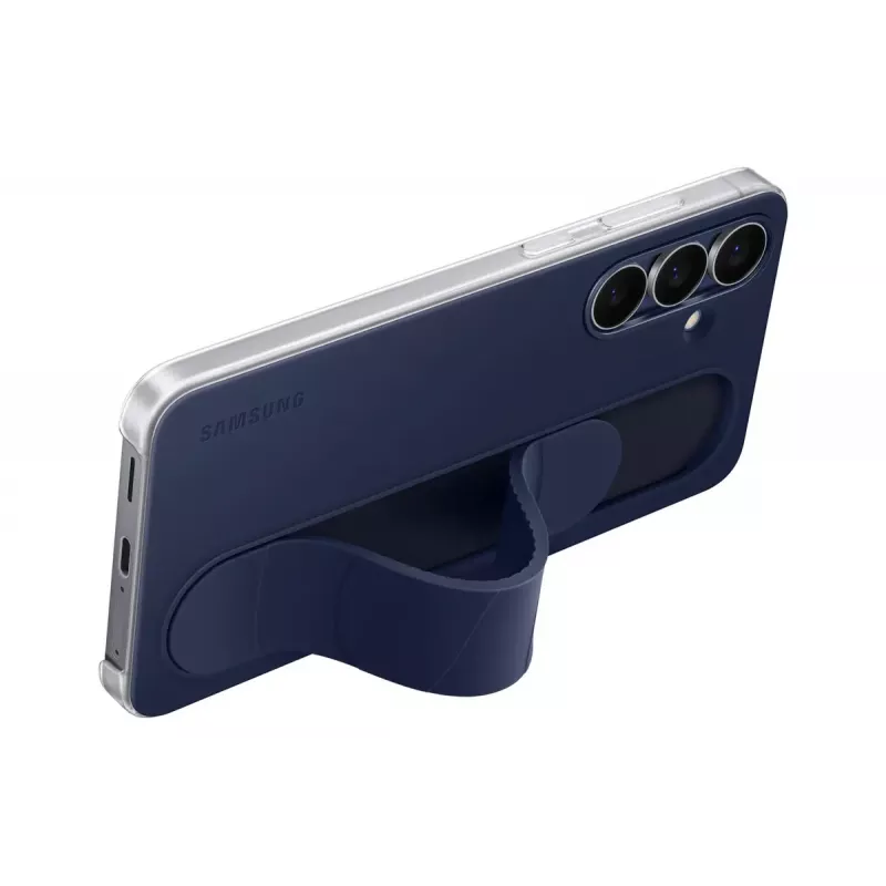 Stovintis rankenos dėklas Samsung Galaxy S25 FE — Dangtelis, tamsiai mėlynas, 17 cm (6,7 col.) ekranui, stalinis stovas
