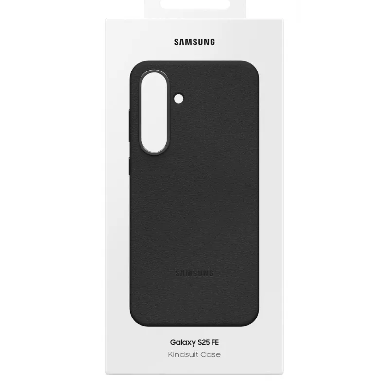 Samsung Kindsuit dirbtinės odos dėklas Galaxy S25 FE, Dėklas, Samsung, Galaxy S25 FE, 17 cm (6,7 col.), Juoda