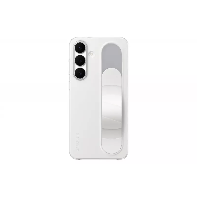 Stovimoji rankenėlė-dėklas Samsung Galaxy S25 FE – balta, stalinis stovas