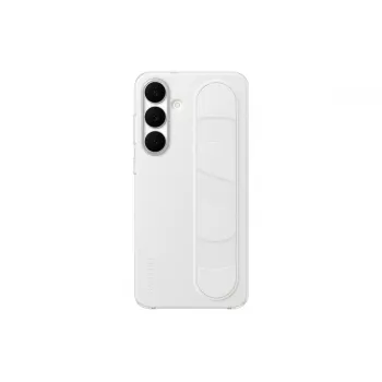 Stovimoji rankenėlė-dėklas Samsung Galaxy S25 FE – balta, stalinis stovas