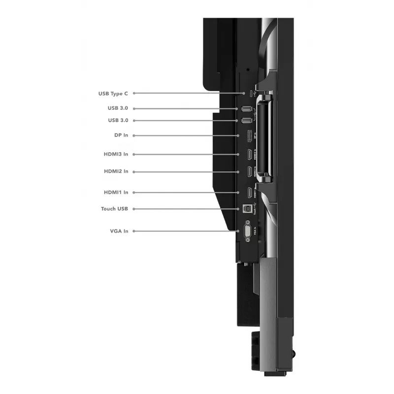 Lenovo ThinkVision T86 kompiuterio monitorius 2,18 m (86 colių) 3840 x 2160 pikselių 4K Ultra HD LED jutiklinis ekranas Juoda