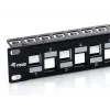 Equip 24 prievadų Keystone Cat.6A ekranuotas pataisų skydas, juodas