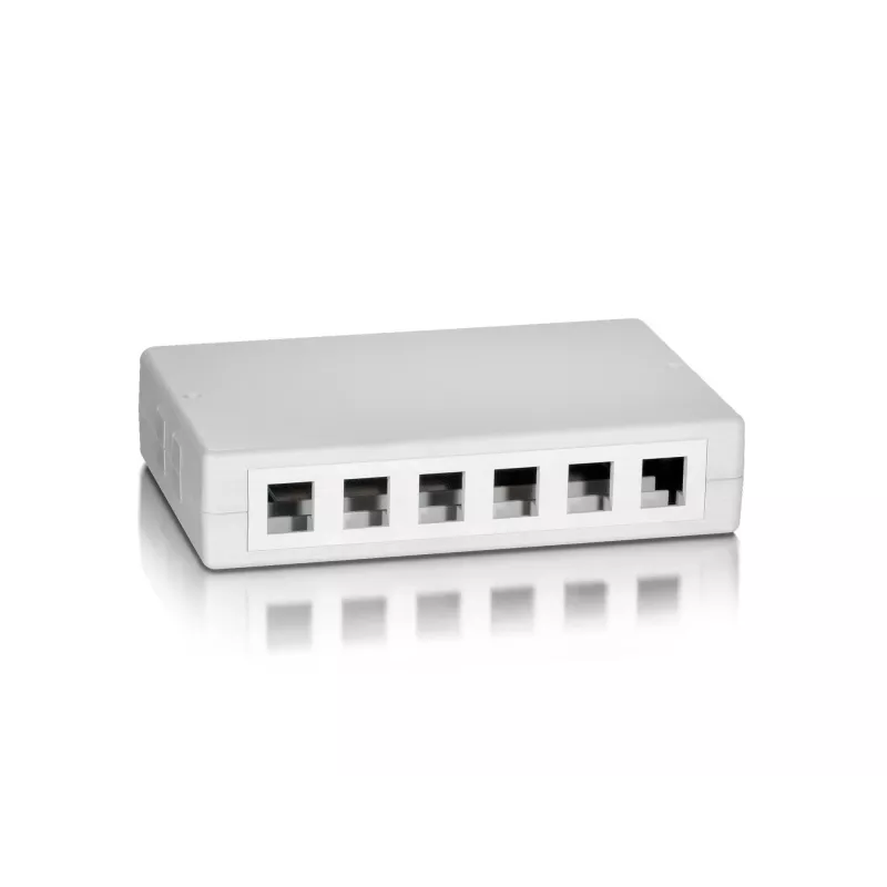 12 prievadų Keystone lizdo paviršinio montavimo dėžutė Equip 125460