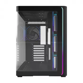 FSP M580-BP Plus korpusas Midi Tower mITX, mATX juodas ARGB, Midi Tower, PC, Juoda, ATX, micro ATX, Mini-ITX, Stiklas, SPCC, 16 cm