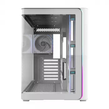 FSP M580-WP Plus korpusas Midi Tower mITX, mATX baltas ARGB, Midi Tower, PC, balta, ATX, micro ATX, Mini-ITX, stiklas, SPCC, 16 cm