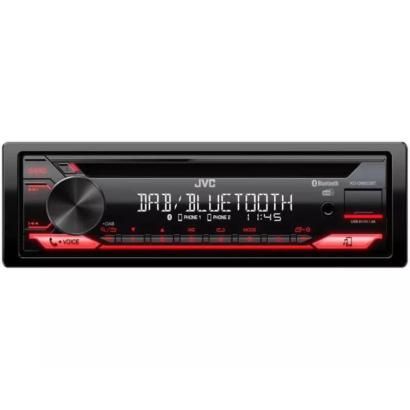 JVC KD-DB622BT automobilinis medijos imtuvas Juodas 200 W Bluetooth