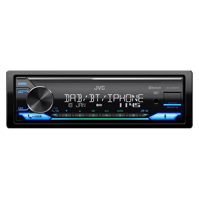 JVC KD-X482DBT Juoda 200 W Bluetooth