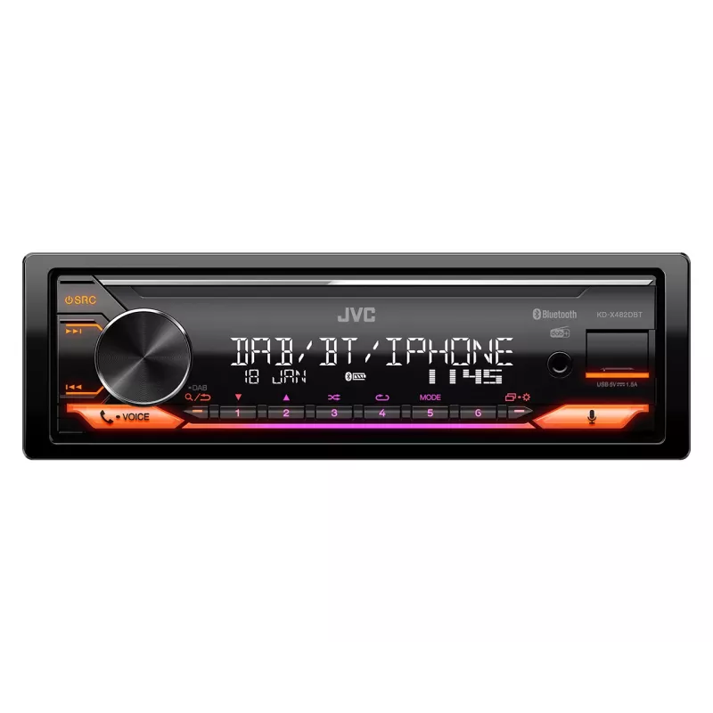 JVC KD-X482DBT Juoda 200 W Bluetooth