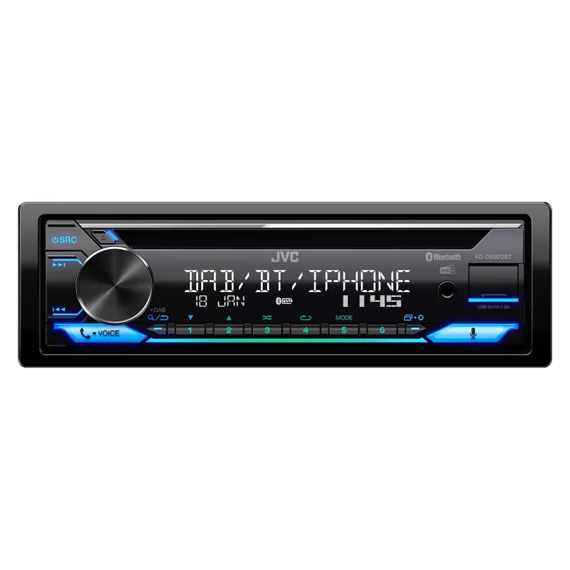 JVC KD-DB922BT Juodas 200 W Bluetooth