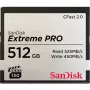 WESTERN DIGITAL SanDisk Extreme Pro Cfast 2.0 atminties kortelė 512GB - 525mb/s skaitymo greitis
