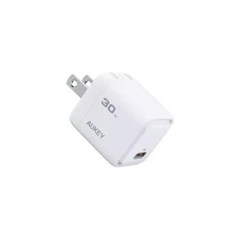 AUKEY Comet 30 W USB-C įkroviklis PA-C1, skirtas naudoti patalpoje, kintamoji srovė, mobiliesiems telefonams, pilkas