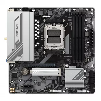GIGABYTE B650M GAMING PLUS WIFI Motininė plokštė – AMD Ryzen 9000 procesoriams, 5+2+2 fazių VRM, iki 8000MHz DDR5, 2xPCIe 4.0 M.2, 2.5GbE LAN, WIFI 6E, USB 3.2 Gen 1