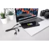 DIGITUS USB įkrovimo laidas USB A - Lightning+micro B+Type-C M/M/M/M 15cm 3 viename laidas, medvilnė, CE, juodas