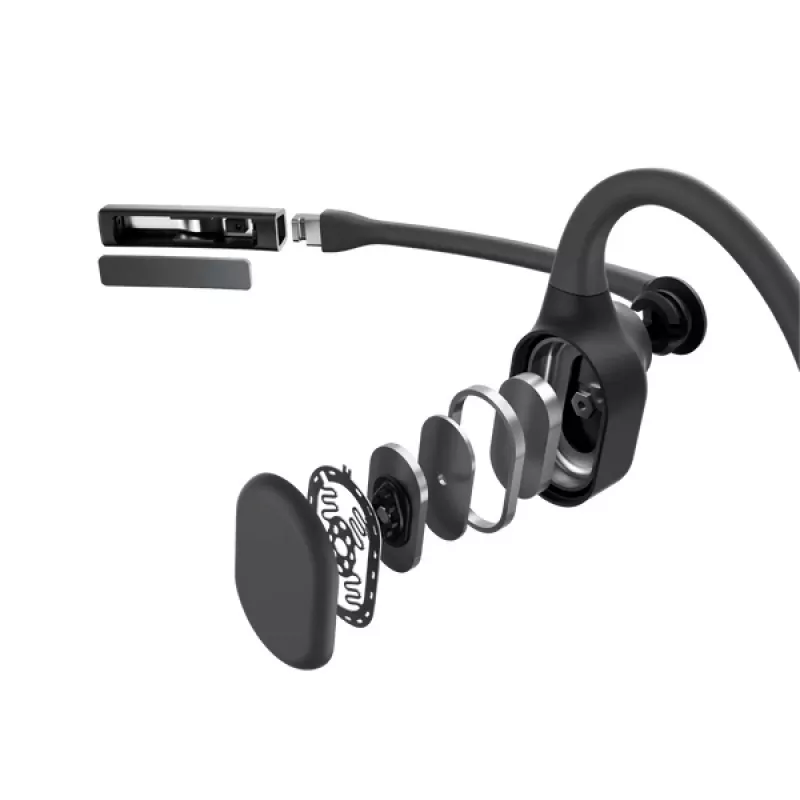 SHOKZ C110-AI-BK-EN ausinės / laisvų rankų įranga Belaidis Ausų kabliukas Biuro / skambučių centro Bluetooth Juoda