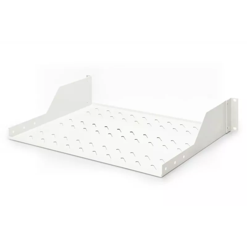 DIGITUS 2U stovo tvirtinimo fiksuota ventiliuojama lentyna, spalva pilka (RAL 7035), iki 25 kg, 85x483x350 mm