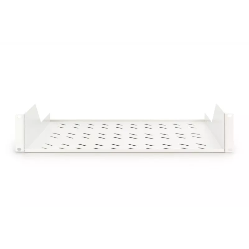 DIGITUS 2U stovo tvirtinimo fiksuota ventiliuojama lentyna, spalva pilka (RAL 7035), iki 25 kg, 85x483x350 mm