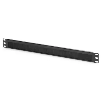 DIGITUS 1U kabelių šepečio valdymo skydelis 44x483x11 mm, šepečio dydis 27x423 mm, spalva juoda (RAL 9005)