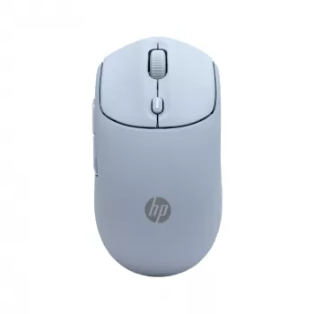HP 400 Quiet Blue Wireless Mouse, Ambidextrous, RF Wireless + Bluetooth, 6000 DPI, Blue