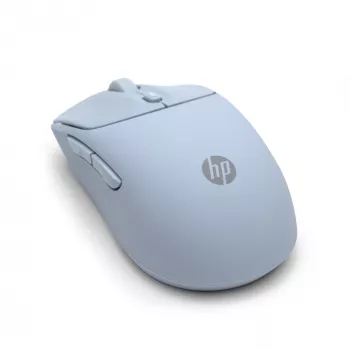 HP 400 Quiet Blue Wireless Mouse, Ambidextrous, RF Wireless + Bluetooth, 6000 DPI, Blue