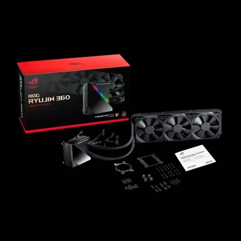ASUS ROG RYUJIN 360 procesoriaus skysčio aušintuvas 12 cm juodas 1 vnt.