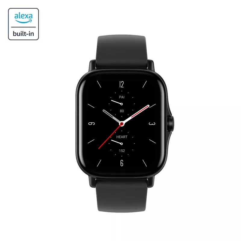 Amazfit GTS 2 4.19 cm (1.65 colio) AMOLED 43 mm Skaitmeninis 348 x 442 pikselių Liečiamas ekranas Juoda Wi-Fi GPS (palydovas)