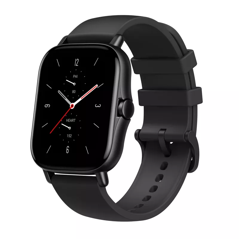 Amazfit GTS 2 4.19 cm (1.65 colio) AMOLED 43 mm Skaitmeninis 348 x 442 pikselių Liečiamas ekranas Juoda Wi-Fi GPS (palydovas)