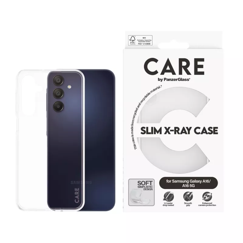 Cover PanzerGlass CARE by madingas dėklas Transparent X-Ray Soft Basic Samsung A15 A15 5G