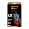 Ekrano apsauga PanzerGlass 2-Way Privacy, skirta iPhone 17 Pro Max — grūdintas stiklas, itin platus pritaikymas, EasyAligner