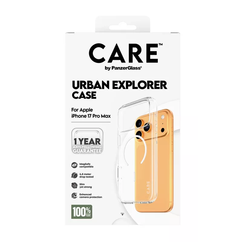 Dangtelis PanzerGlass CARE by Flagship Case Transparent Urban Explorer White MagSafe iPhone 17 Pro Max
