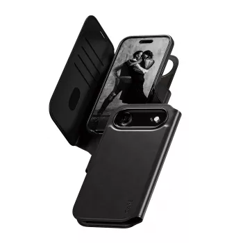Piniginės dangtelio dėklas PanzerGlass CARE Tango 2-in-1 su MagSafe, skirtas iPhone Air — juodas
