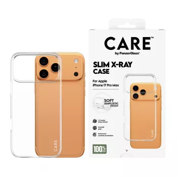 Apsauginis minkštas dėklas PanzerGlass CARE madingas dėklas permatomas X-Ray, skirtas iPhone 17 Pro Max