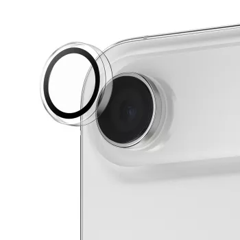 Fotoaparato objektyvo apsauga PanzerGlass Hoops, skirta iPhone Air — grūdintas stiklas ir silikonas, permatoma, 1 vnt.