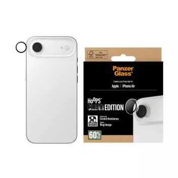 Fotoaparato objektyvo apsauga PanzerGlass Hoops, skirta iPhone Air — grūdintas stiklas ir silikonas, permatoma, 1 vnt.