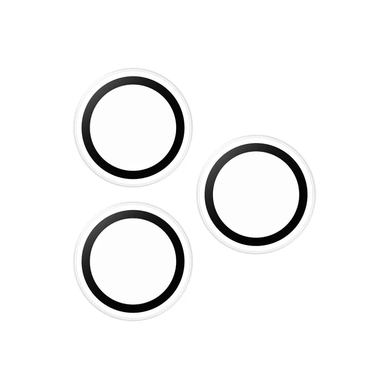 Fotoaparato objektyvo apsauga PanzerGlass Hoops Skaidri, skirta iPhone 17 Pro / 17 Pro Max / 16 Pro / 16 Pro Max, grūdintas stiklas, silikonas, 1 vnt.