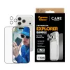 Ekrano apsaugos rinkinys PanzerGlass CARE 3-in-1 Flagship Explorer, skirtas iPhone 17 Pro — grūdintas stiklas, PET, silikonas, skaidrus