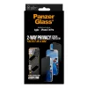 Privatumo ekrano apsauga PanzerGlass, skirta iPhone 17 / iPhone 16 Pro — itin platus pritaikymas, grūdintas stiklas + PET, FASTFIT