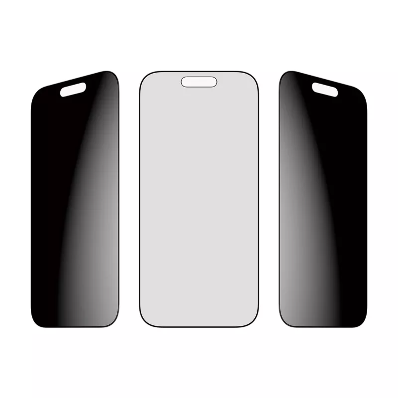 Privatumo ekrano apsauga PanzerGlass, skirta iPhone 17 / iPhone 16 Pro — itin platus pritaikymas, grūdintas stiklas + PET, FASTFIT
