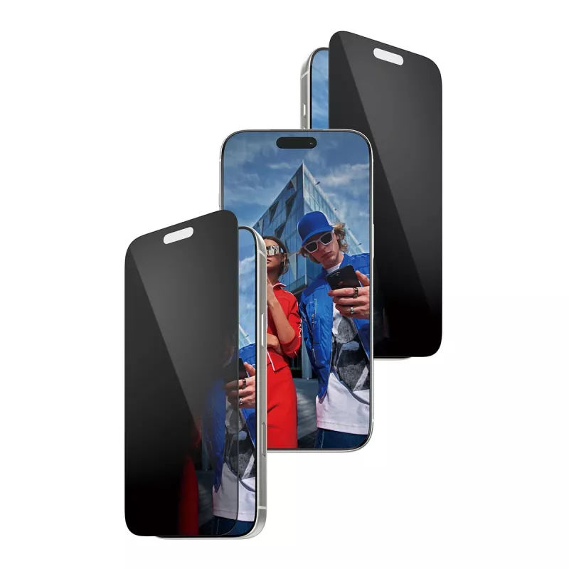 Stiklo apsauga PanzerGlass 2-Way Privacy skirtas iPhone 17 Pro Max — Grūdintas stiklas, itin platus pritaikymas, FASTFIT