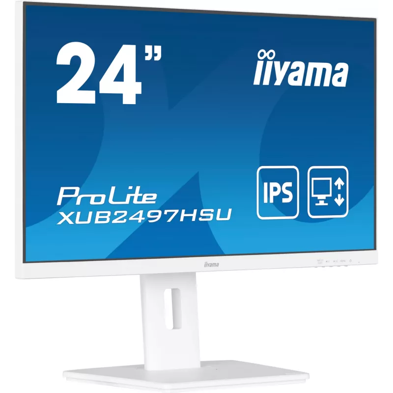 iiyama ProLite XUB2497HSU-W2 kompiuterio monitorius 60,5 cm (23,8 colio) 1920 x 1080 pikselių Full HD LED Baltas