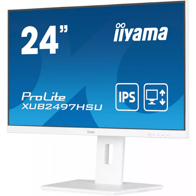 iiyama ProLite XUB2497HSU-W2 kompiuterio monitorius 60,5 cm (23,8 colio) 1920 x 1080 pikselių Full HD LED Baltas