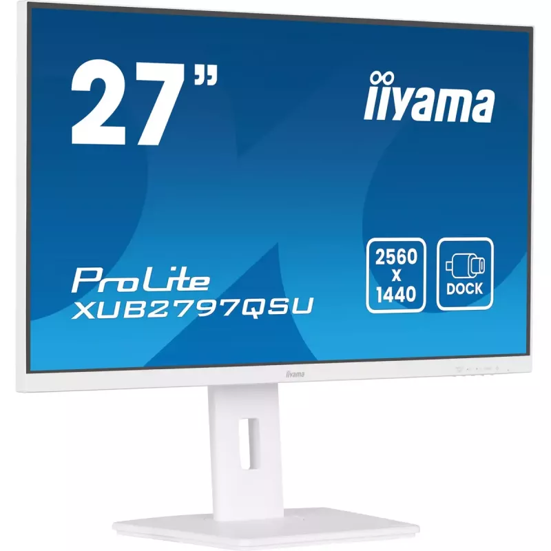 iiyama ProLite XUB2797QSU-W2 kompiuterio monitorius 68,6 cm (27 colių) 2560 x 1440 pikselių Quad HD LED Baltas