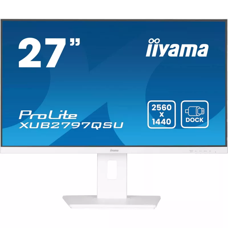 iiyama ProLite XUB2797QSU-W2 kompiuterio monitorius 68,6 cm (27 colių) 2560 x 1440 pikselių Quad HD LED Baltas