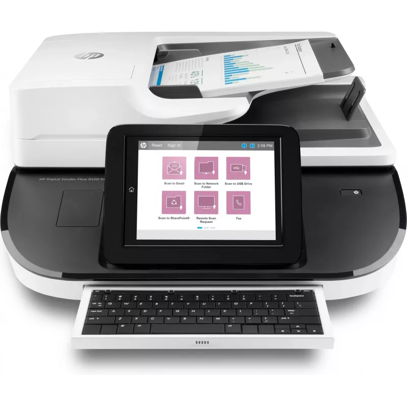 HP Flow 8500 fn2 plokščiasis ir automatinis dokumentų tiektuvas skaitytuvas 600 x 600 DPI