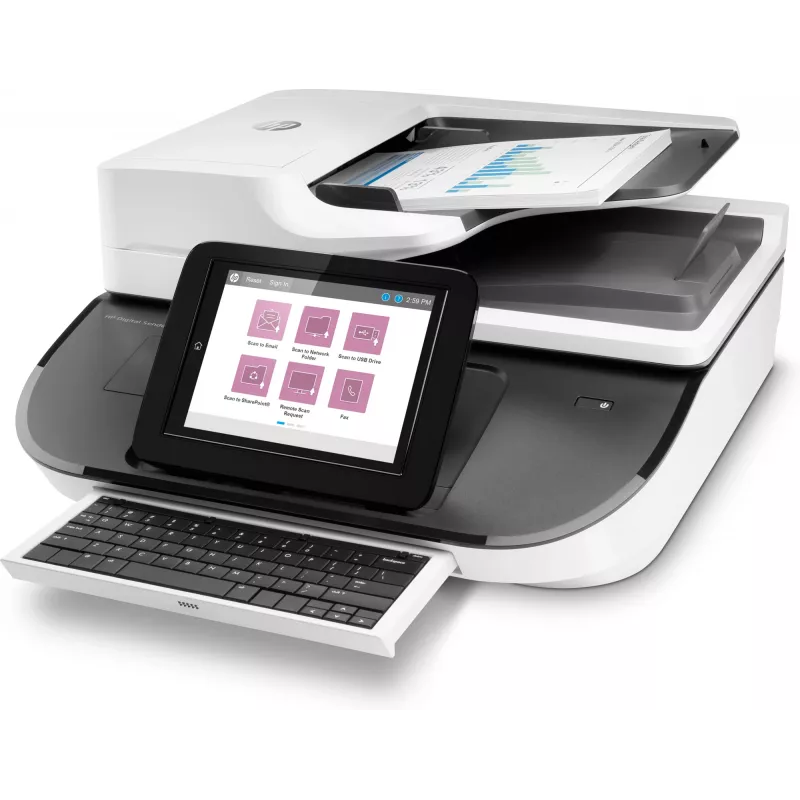 HP Flow 8500 fn2 plokščiasis ir automatinis dokumentų tiektuvas skaitytuvas 600 x 600 DPI