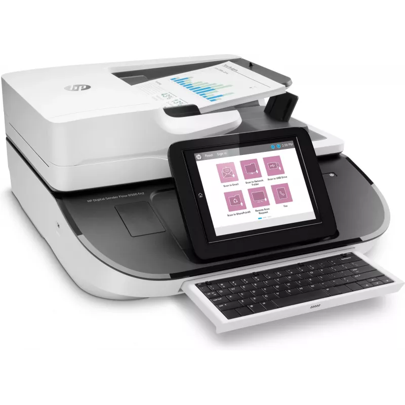 HP Flow 8500 fn2 plokščiasis ir automatinis dokumentų tiektuvas skaitytuvas 600 x 600 DPI