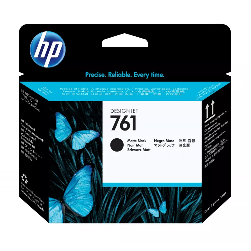 HP 761 matinės juodos / matinės juodos „Designjet“ spausdinimo galvutė